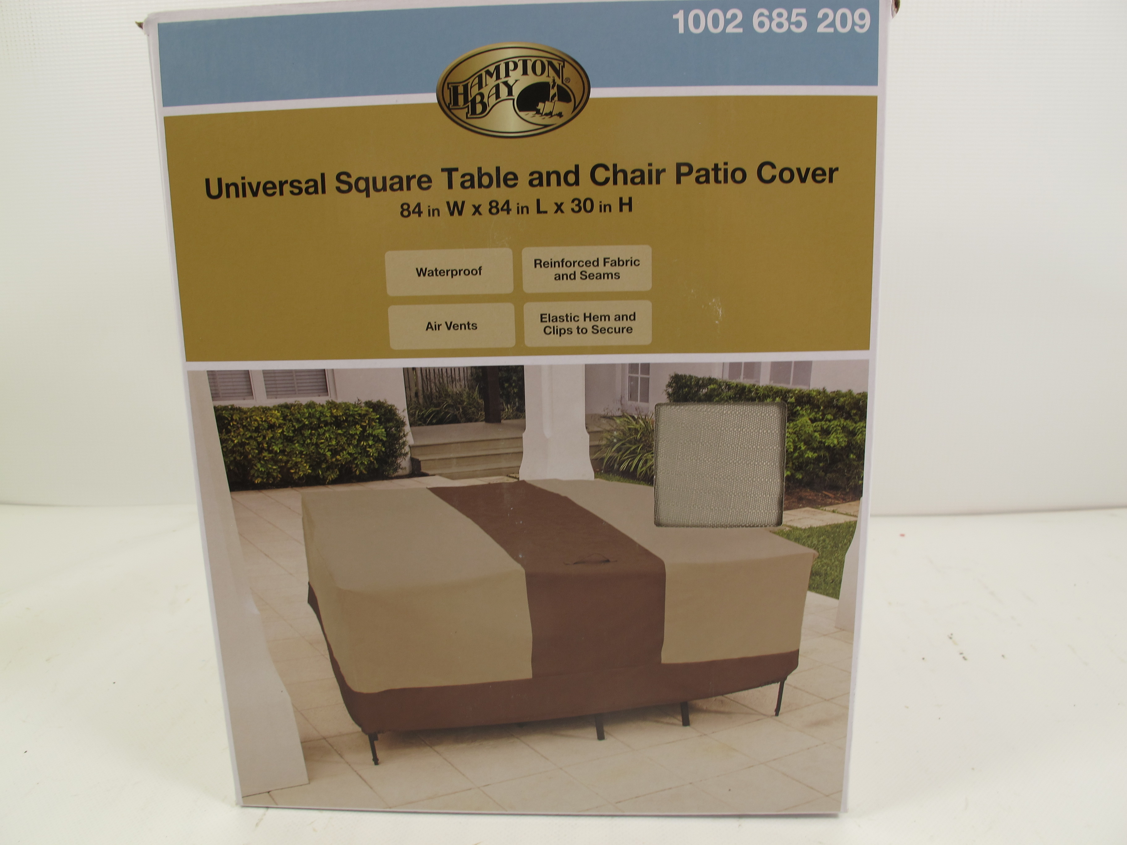 Hampton Bay Universal Square Table and Chair Patio Cover 84x84x30 6971080380020 eBay